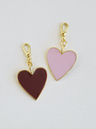 Enamel Heart Pendant on Swivel Clasp
