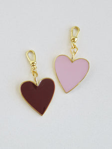 Enamel Heart Pendant on Swivel Clasp