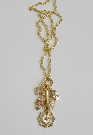 Petite Mariners Charm Holder Necklace - Clicker Clasp - add charms