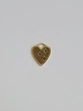 Load image into Gallery viewer, Sapphire Diamond Heart Charm