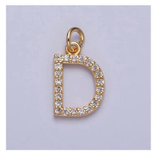 Load image into Gallery viewer, 15mm Floating Diamond Initial - 4mm Jump Ring