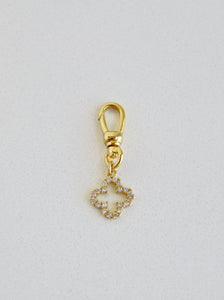 Petite Diamond Clover Charm on Swivel Clasp