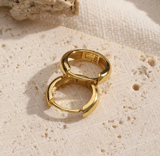 Classic Gold Hoops - Sterling Silver