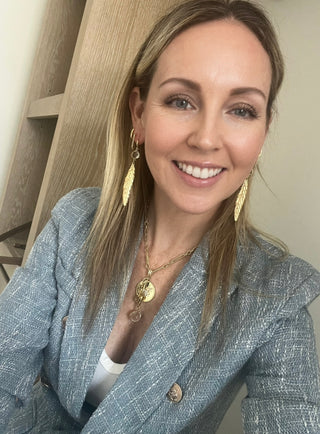 Feathered Clear Quartz Crystal Earrings