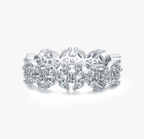 Clover Eternity Band - Sterling Silver