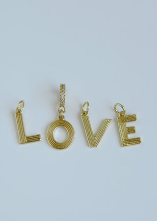 Initial Vibes Charm with Diamond Clasp