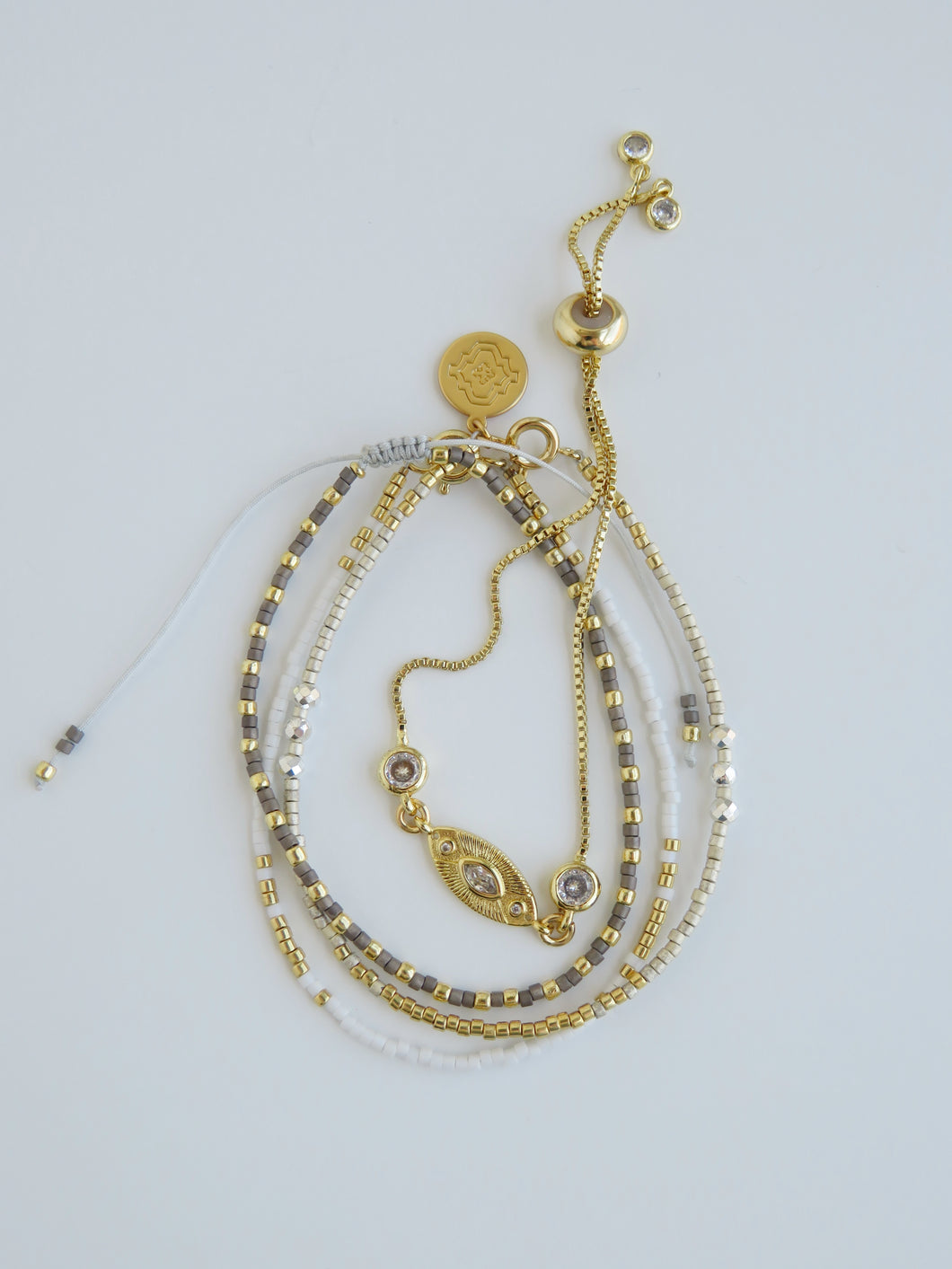 Jordyn Evil Eye - Beaded Wrist Stack