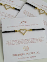 Load image into Gallery viewer, Beatrice Heart Slider Bracelet - Love