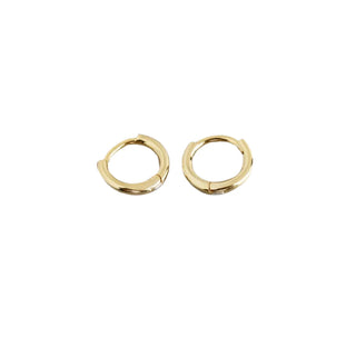 Classic Petite Thin Gold Hoops - Sterling Silver