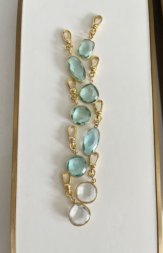 Faceted Crystals on Swivel Clasp