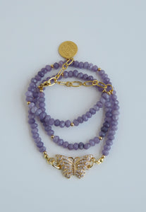 Spiritual Transformation - Butterfly Wrap Bracelet - Necklace