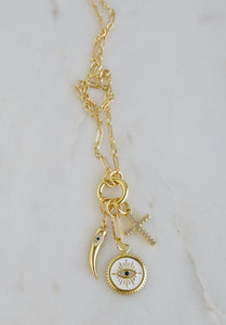 Divine Protection Evil Eye Cornicello Charm Cluster