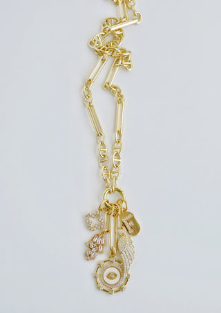 Love & Divine Guidance Charm Cluster Necklace - Sanxenxo Link