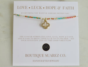 Abigail Clover Bracelet - Love • Luck • Hope & Faith