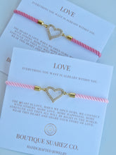 Load image into Gallery viewer, Beatrice Heart Slider Bracelet - Love