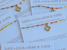Load image into Gallery viewer, Iris Clover Bracelet - Love • Luck • Hope &amp; Faith
