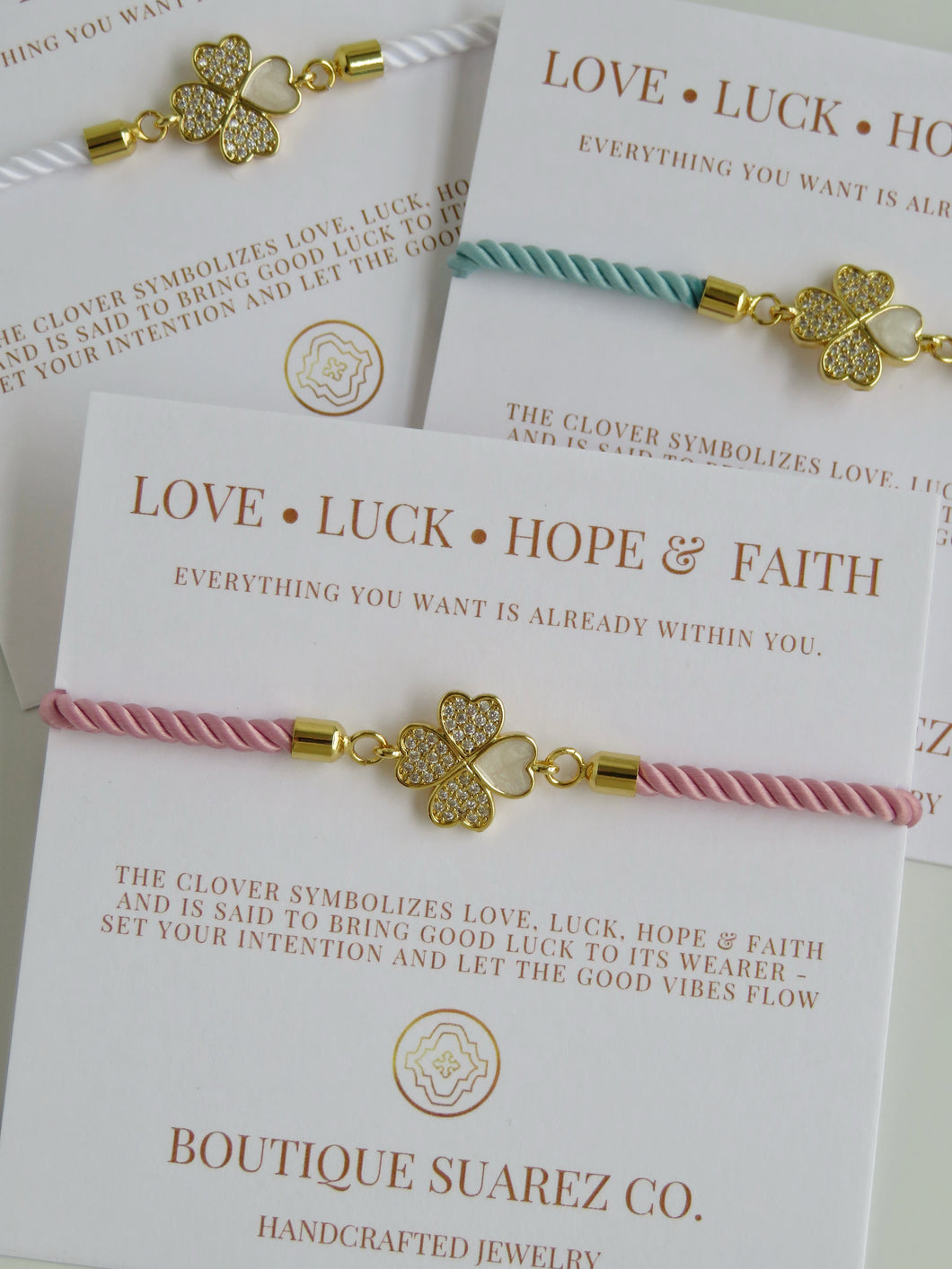 Beatrice Heart Clover Bracelet - Love • Luck • Hope & Faith