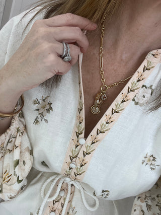 Love & Divine Guidance Charm Cluster Necklace - Sanxenxo Link