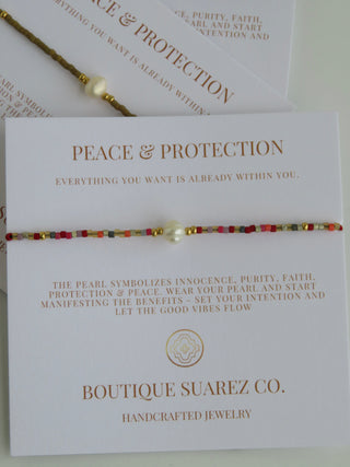 Manifest Peace - Pearl Bracelet