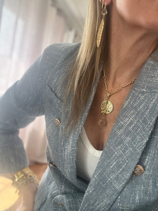 Feathered Clear Quartz Crystal Earrings