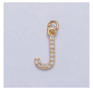 15mm Floating Diamond Initial - 4mm Jump Ring