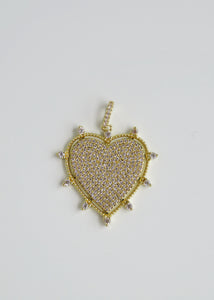 Radiant Diamond Heart Pendant