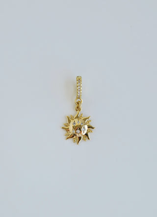 Petite Bohemian Sun Charm on Diamond Clasp