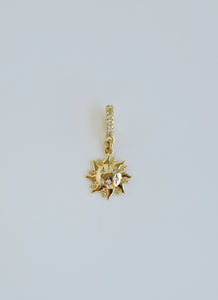 Petite Bohemian Sun Charm on Diamond Clasp