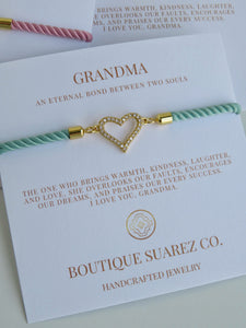 Beatrice Grandma Bracelet - Heart