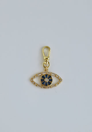 Royal Blue Evil Eye Charm on Swivel Clasp