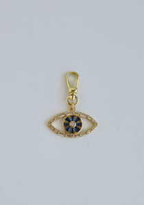 Royal Blue Evil Eye Charm with Clasp