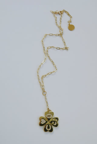 Positive Intentions Necklace - Dainty Paperclip Link