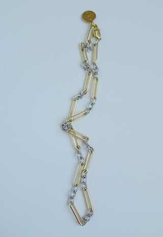Mixed Metal Figaro Necklace - add hinged clasp charms