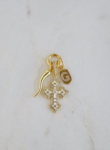 Cornicello Cross Charm Cluster