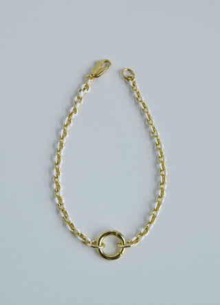 7.25” Blanc Charm Holder Bracelet - Clicker Connector