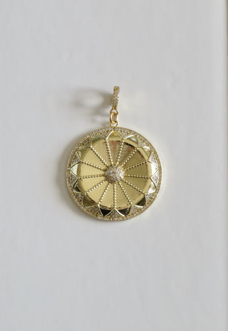 Sunflower Medallion with Diamond Hinged Clasp