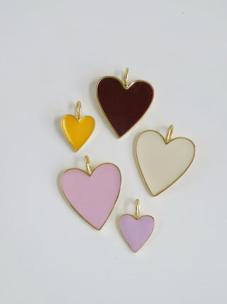 Enamel & Gold Heart Pendant