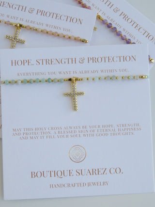 Kira Holy Cross Bracelet - Hope. Strength & Protection