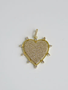 Radiant Diamond Heart Pendant