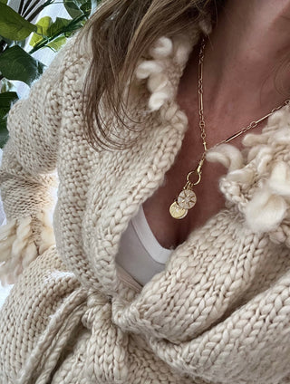 Sanxenxo Hamsa Double Clasp Necklace