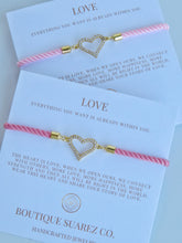 Load image into Gallery viewer, Beatrice Heart Slider Bracelet - Love