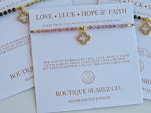 Load image into Gallery viewer, Kira Clover Bracelet - Love • Luck • Hope &amp; Faith