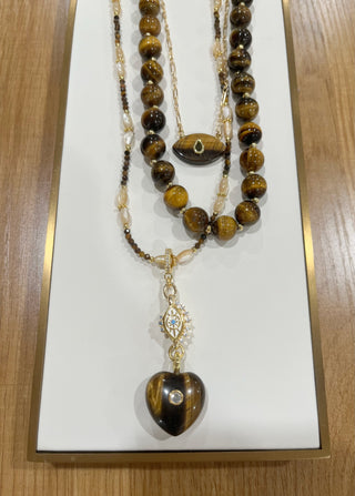 Tigers Eye Necklace Stack