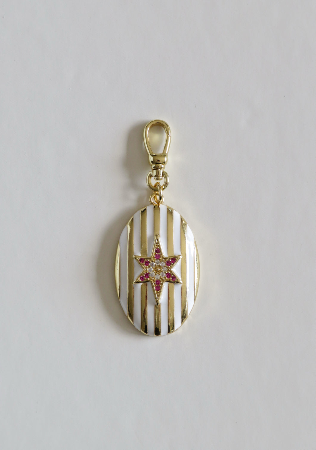 Oval Northern Star Pendant on Swivel Clasp