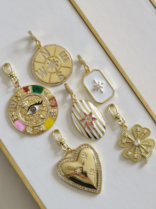 Celestial Evil Eye Good Luck Charm with Swivel Clasp