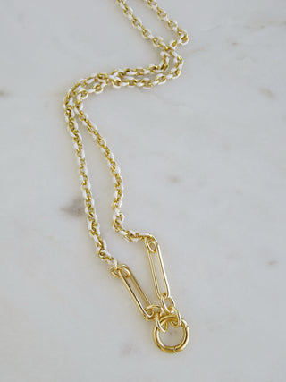 Blanc Charm Holder Necklace - Clicker Clasp - add charms