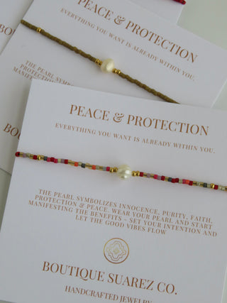 Manifest Peace - Pearl Bracelet