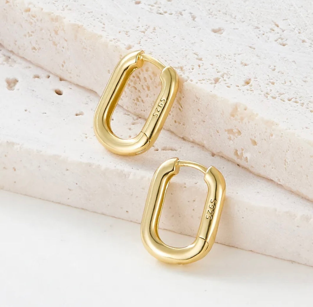 Classic Oval Hoops - Sterling Silver