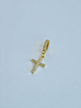Diamond Holy Cross Charm on Diamond Clasp