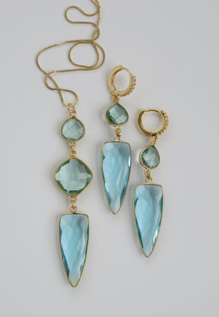 Blue Topaz and Apatite Crystal Collection